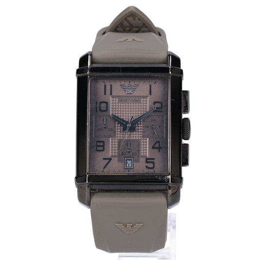 EMPORIOARMANI エンポリオアルマーニ AR-0336 クロノグラフ スクエア クオーツ 腕時計