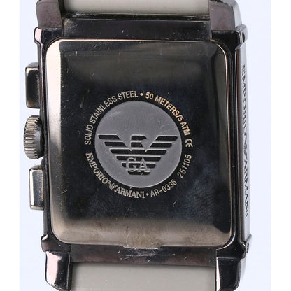 EMPORIOARMANI エンポリオアルマーニ AR-0336 クロノグラフ スクエア クオーツ 腕時計