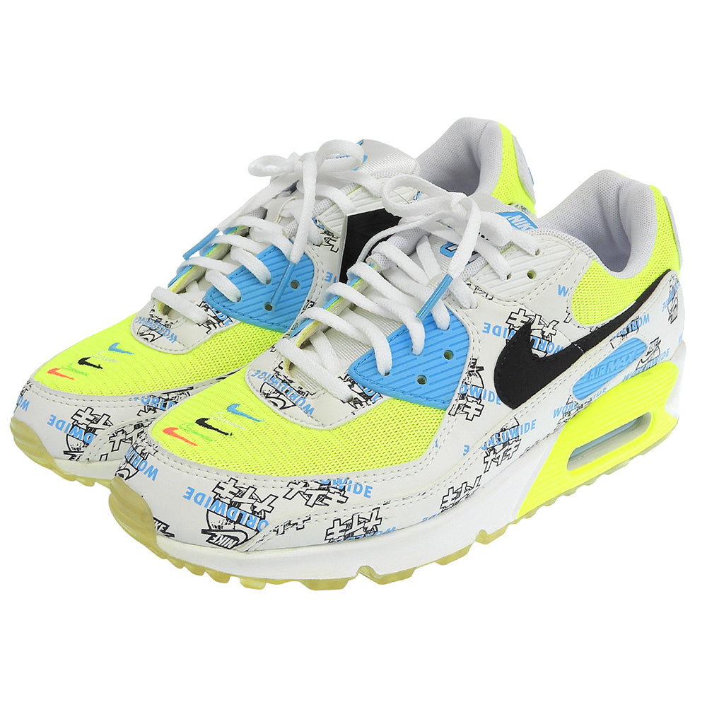 NIKE ナイキ 美品 ワールドワイドパック エアマックス90 シューズ メンズ ホワイト 27.5cm DA1342-107 シューズ