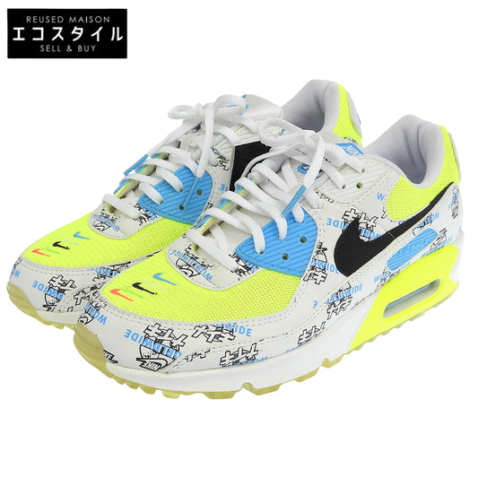 NIKE ナイキ 美品 ワールドワイドパック エアマックス90 シューズ メンズ ホワイト 27.5cm DA1342-107 シューズ