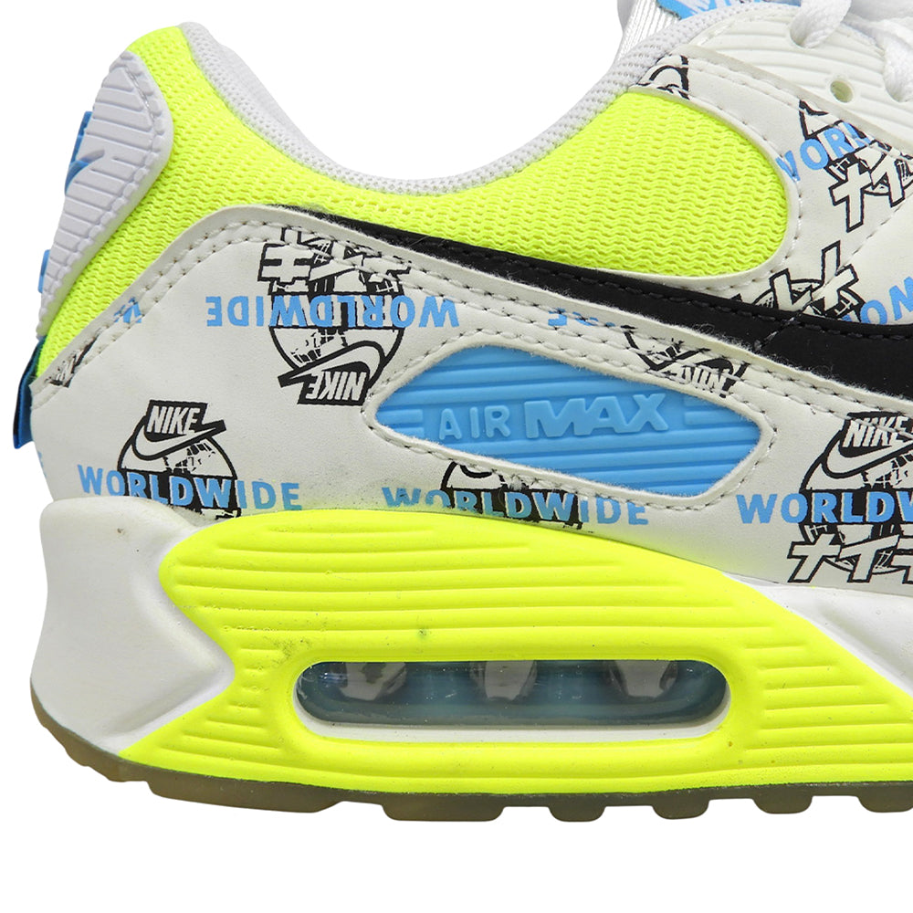 NIKE ナイキ 美品 ワールドワイドパック エアマックス90 シューズ メンズ ホワイト 27.5cm DA1342-107 シューズ