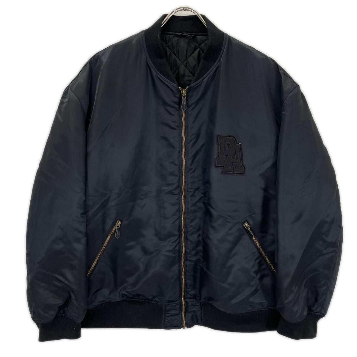 Papas パパス D0464FJM013 ネイビー アメ車バックプリント MA-1ジャケット ジャケット