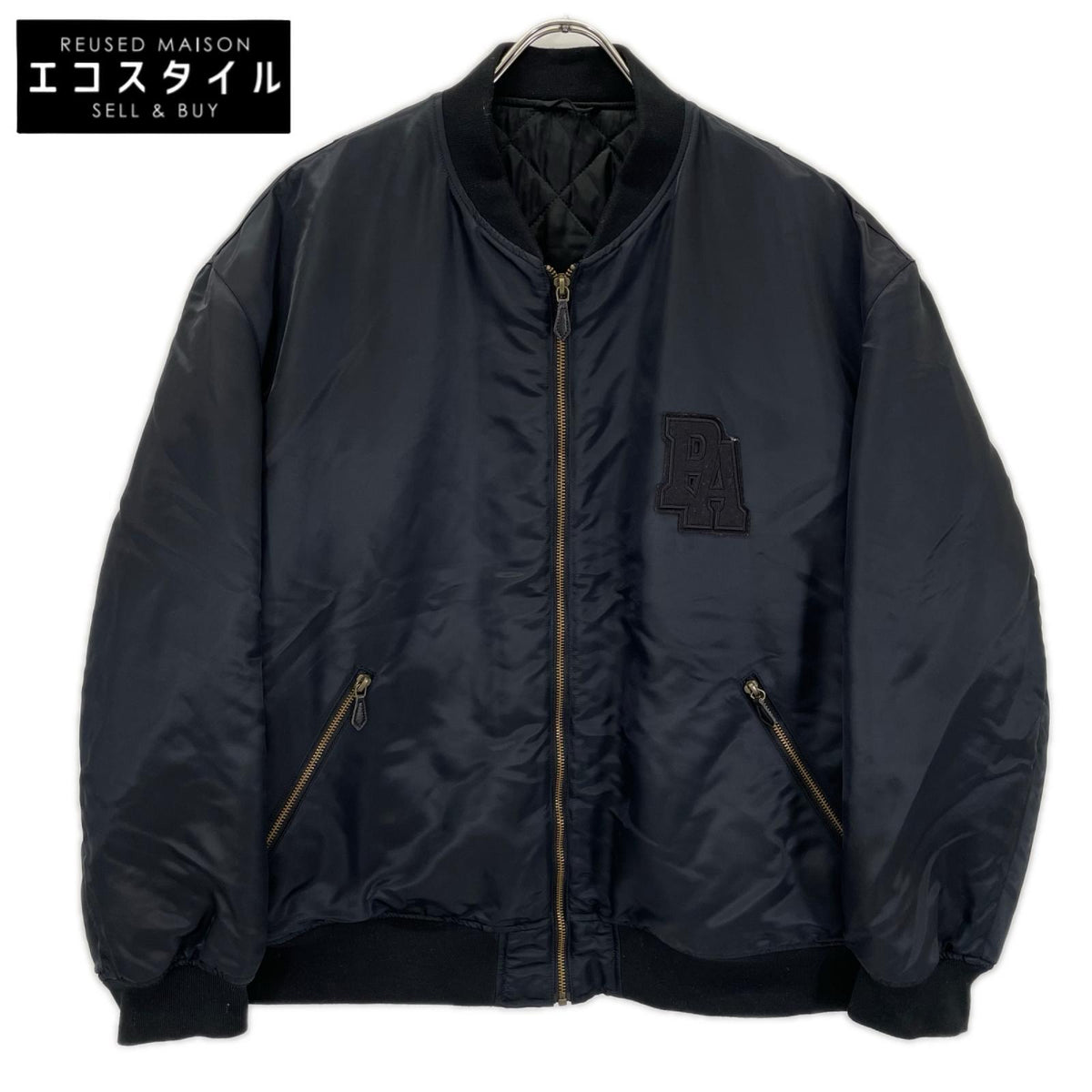 Papas パパス D0464FJM013 ネイビー アメ車バックプリント MA-1ジャケット ジャケット
