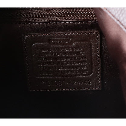 COACH コーチ F24742 キャンバス×レザー シグネチャー ホーボー ハンドバッグ