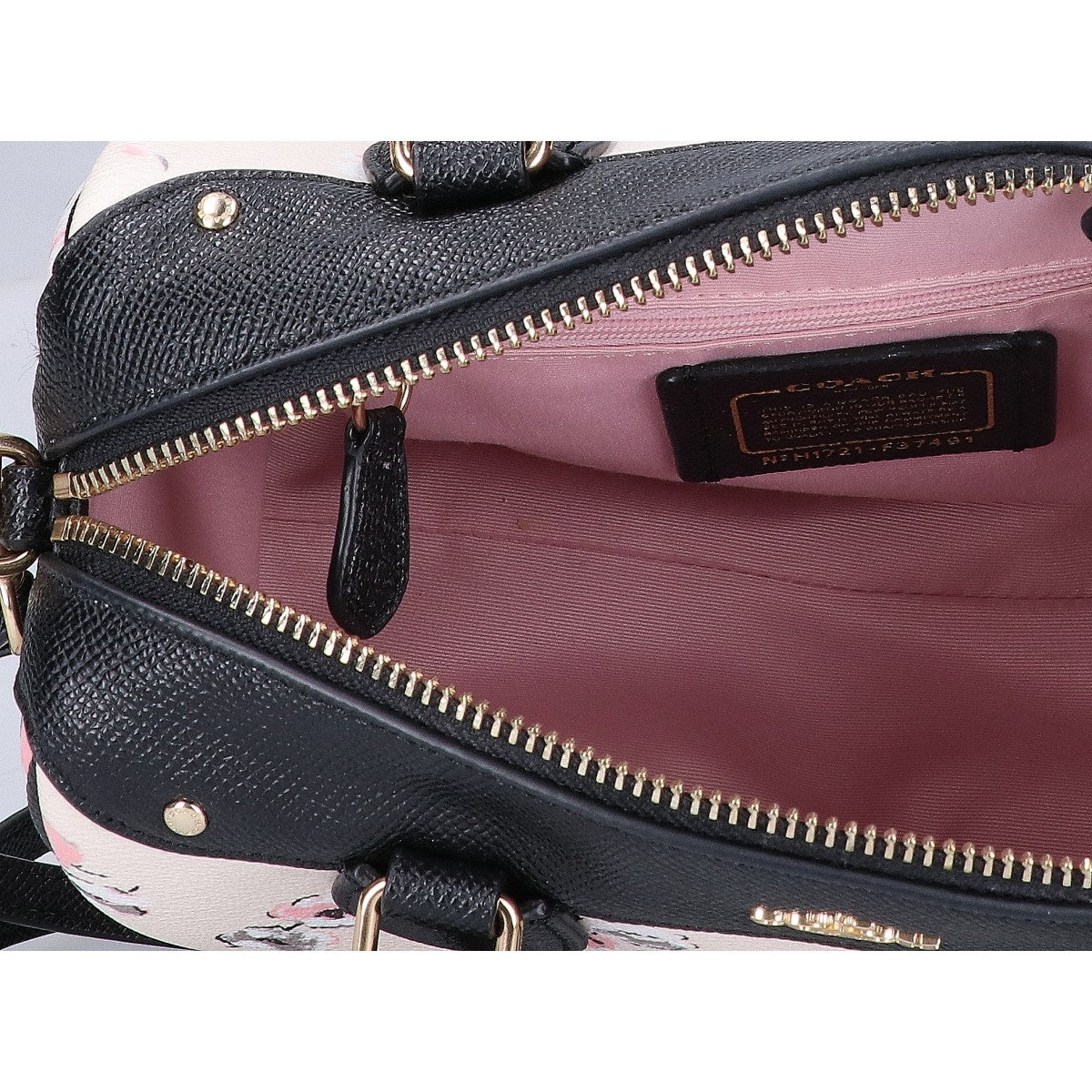 COACH コーチ F37491 花柄 ミニボストンバッグ ハンドバッグ