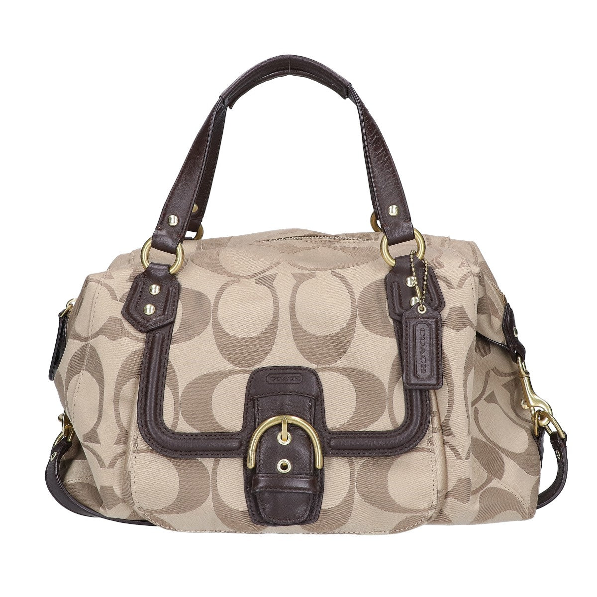 COACH コーチ F25292 シグネチャー ラージサッチェル ハンドバッグ