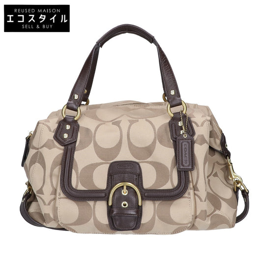 COACH コーチ F25292 シグネチャー ラージサッチェル ハンドバッグ