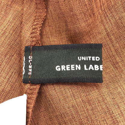 green label relaxing グリーンレーベルリラクシング ブラウン タックフレアーベルトワンピース トップス