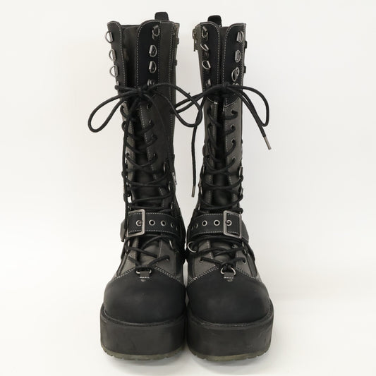 Ozz On オッズオン OZZ ONESTE オッズオンエスト x YOSUKE Lace-Up Platform Long Boots Shoes