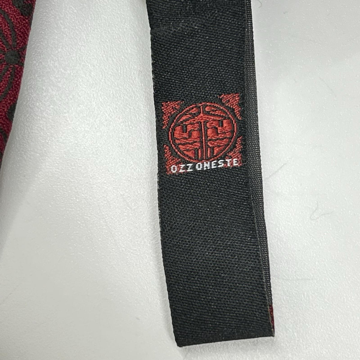 Ozz On オッズオン ブラック×レッド 紅葉刺繍 袴風 サスペンダー スカート スカート