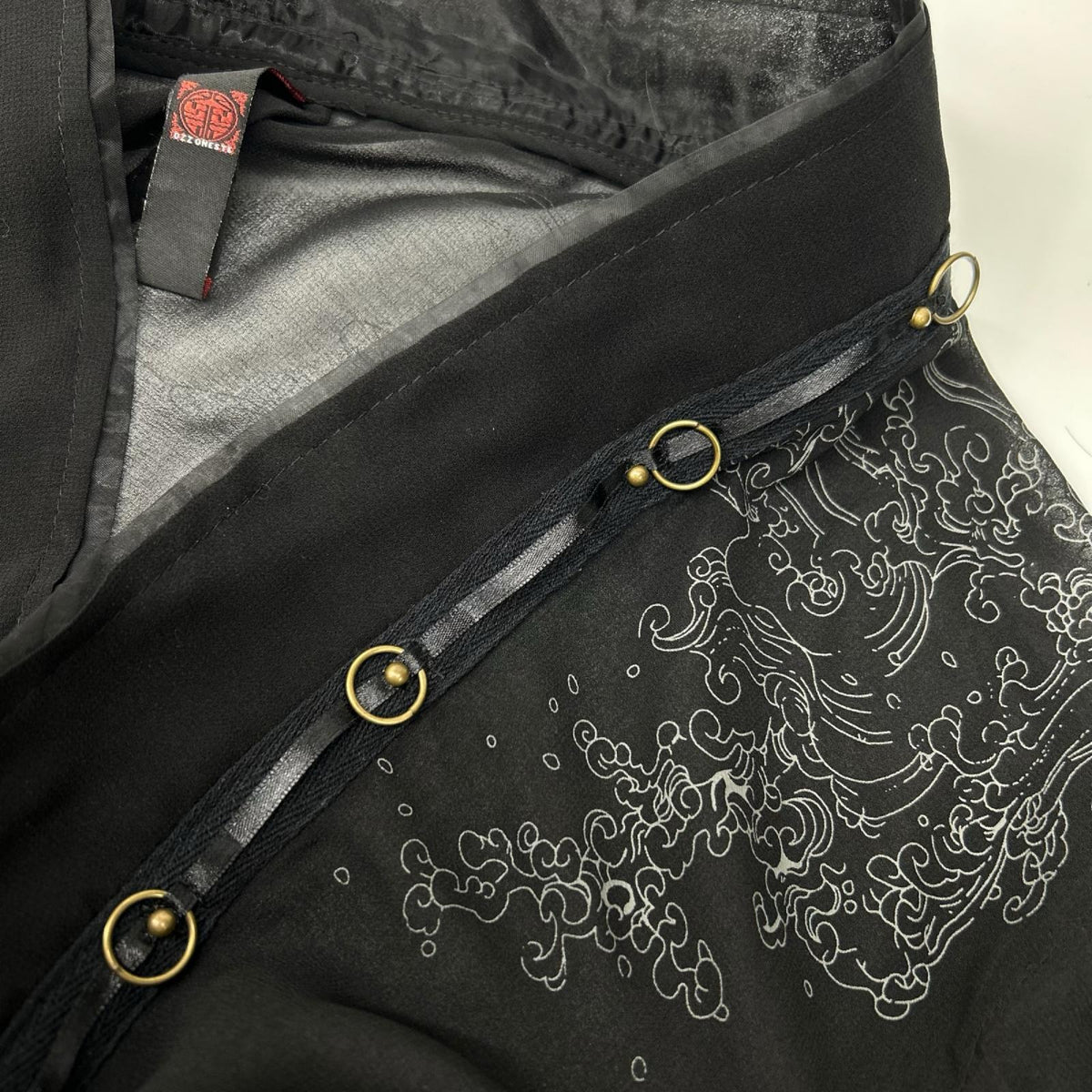 Ozz On オッズオン ブラック シアー シフォン 和柄 羽織 トップス