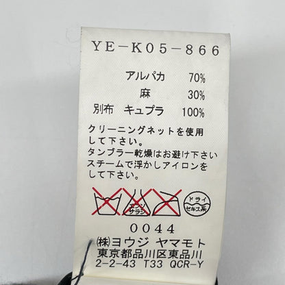 Y's ワイズ YE-K05-866 02SS アルパカリネン切替ニットセーター トップス