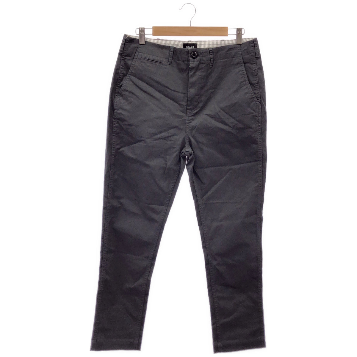BEAMS ビームス チャコールグレー ストレッチ チノパン ボトムス