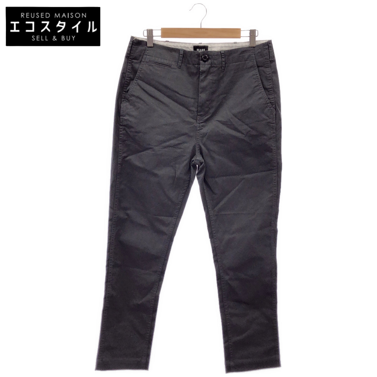 BEAMS ビームス チャコールグレー ストレッチ チノパン ボトムス