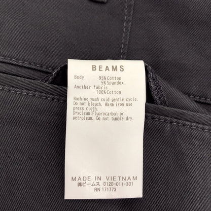 BEAMS ビームス チャコールグレー ストレッチ チノパン ボトムス