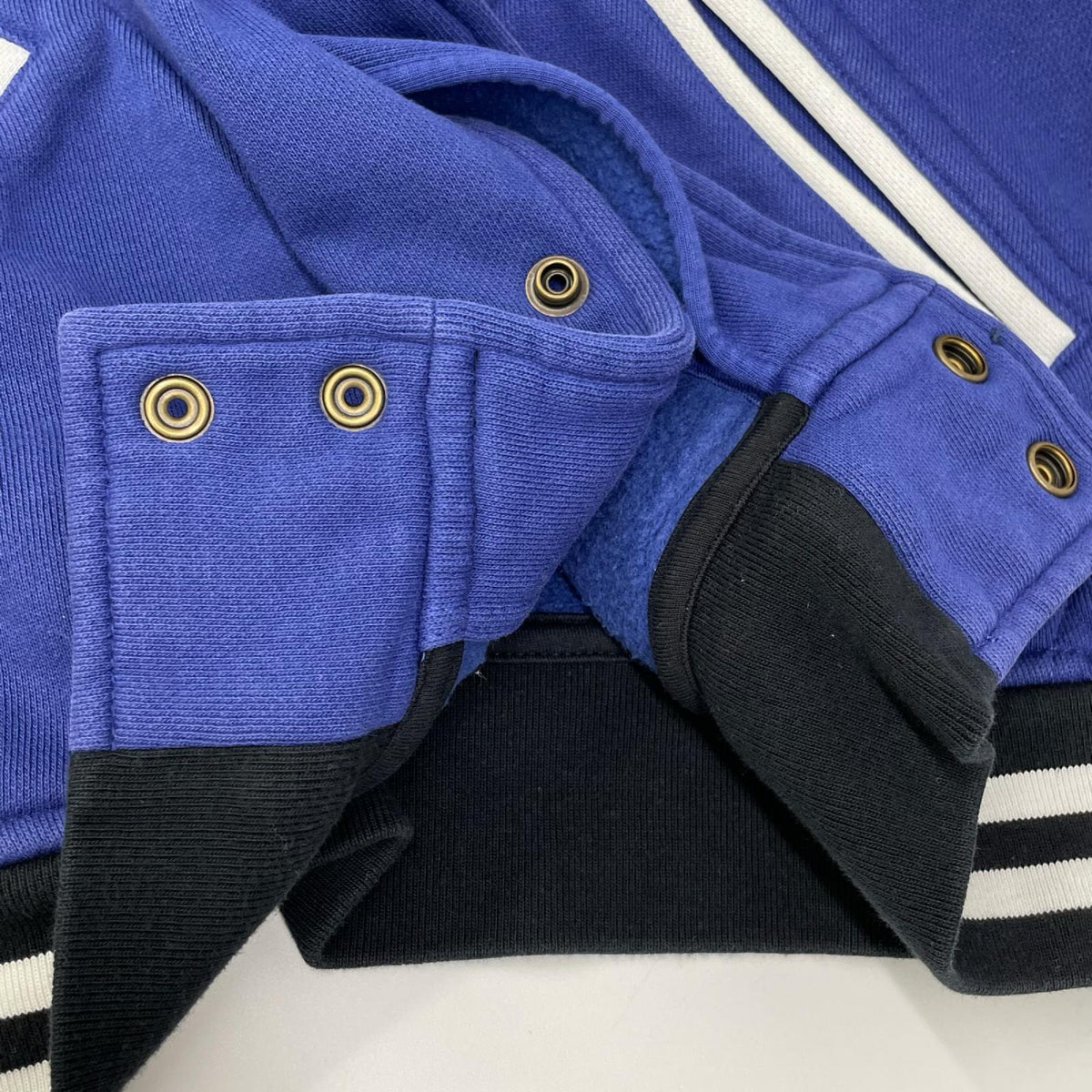 POLObyRalphLauren ポロラルフローレン ブルー×ブラック ロゴ刺繍 スタジャン ジャケット