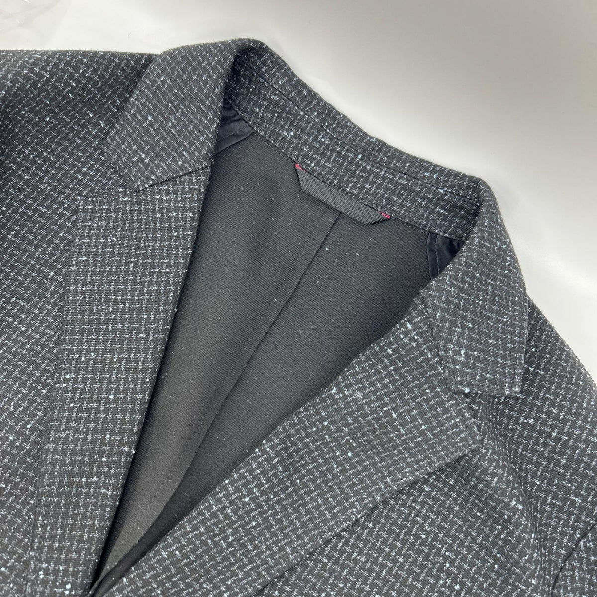 HUGOBOSS ヒューゴボス 10208681 ブラック×ブルー ツイードライク ジャケット ジャケット