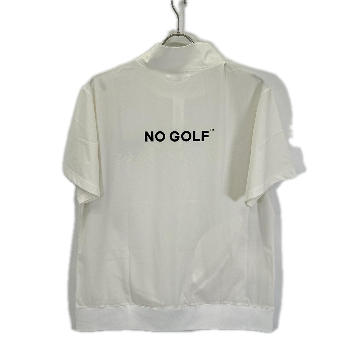 NO COFFEE ノーコーヒー ホワイト CLUBHAUS ハーフジップ 半袖トップス トップス