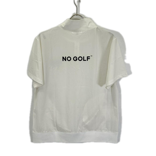 NO COFFEE ノーコーヒー ホワイト CLUBHAUS ハーフジップ 半袖トップス トップス