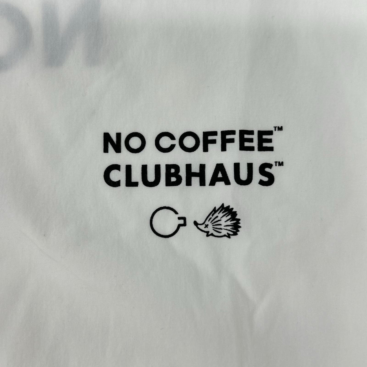 NO COFFEE ノーコーヒー ホワイト CLUBHAUS ハーフジップ 半袖トップス トップス