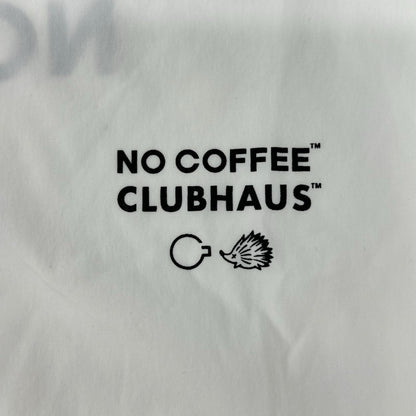 NO COFFEE ノーコーヒー ホワイト CLUBHAUS ハーフジップ 半袖トップス トップス
