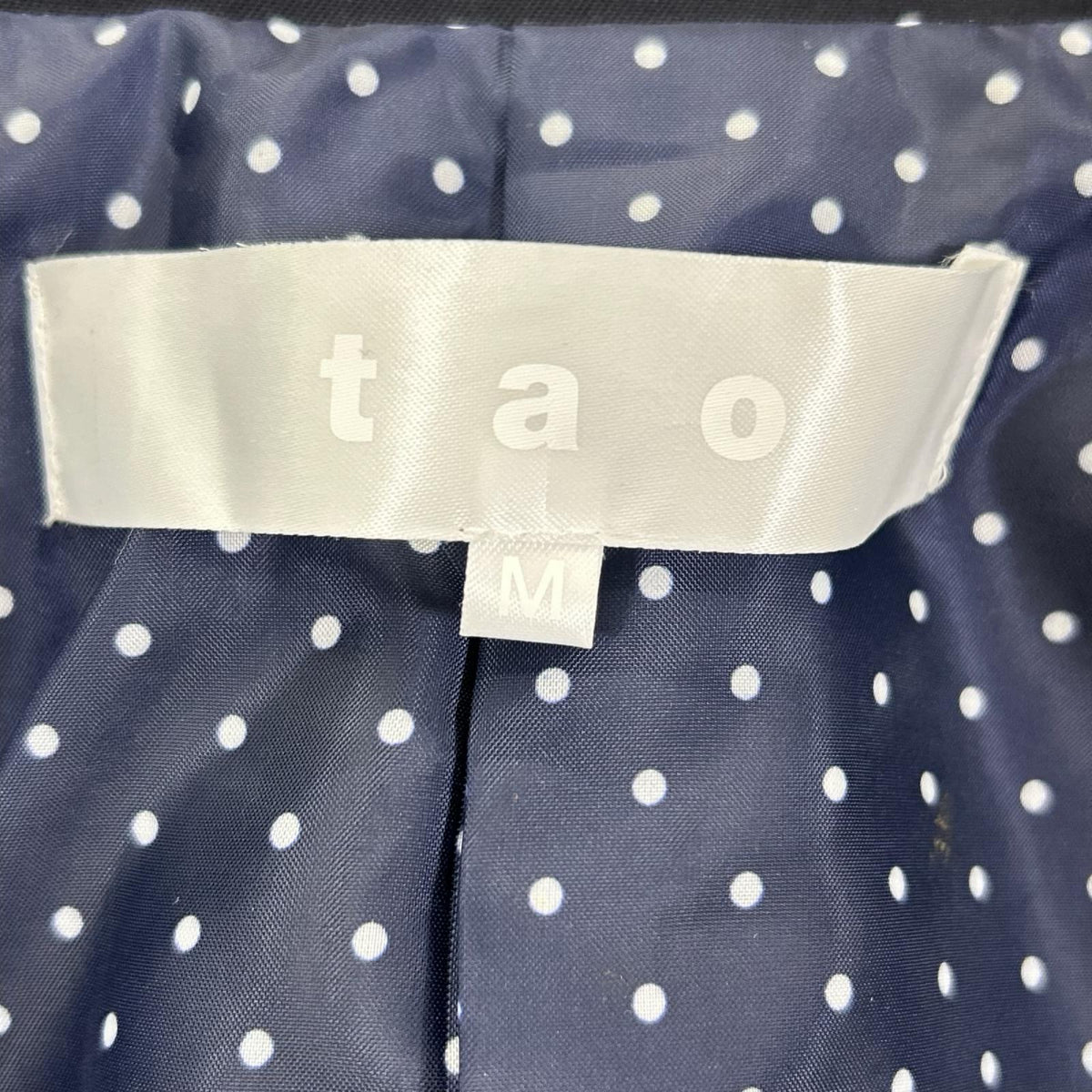 タオ TAO TC-J101 ネイビー ウールギャバ素材丸襟ジャケット ジャケット