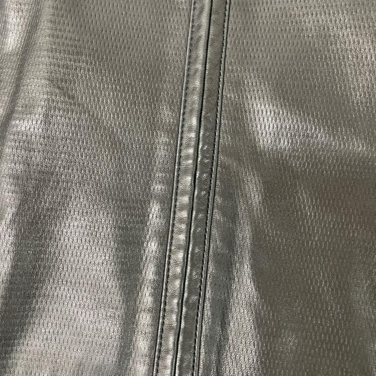 Z Zegna ジーゼニア ブラック レザー シングルライダースジャケット ジャケット