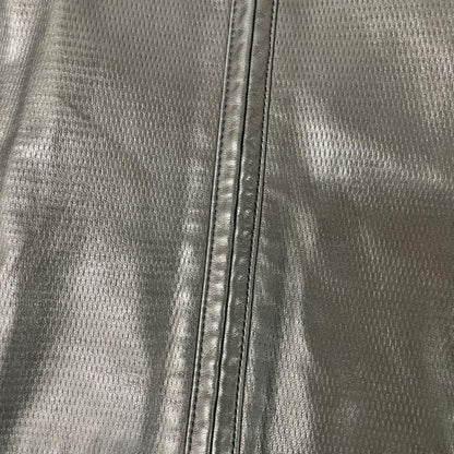 Z Zegna ジーゼニア ブラック レザー シングルライダースジャケット ジャケット