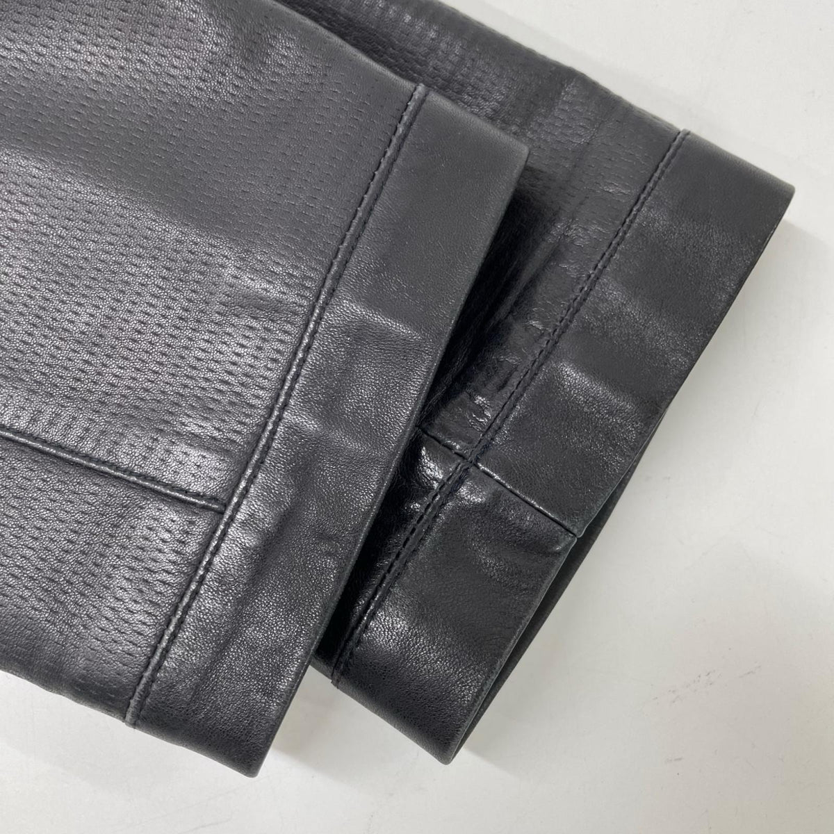 Z Zegna ジーゼニア ブラック レザー シングルライダースジャケット ジャケット