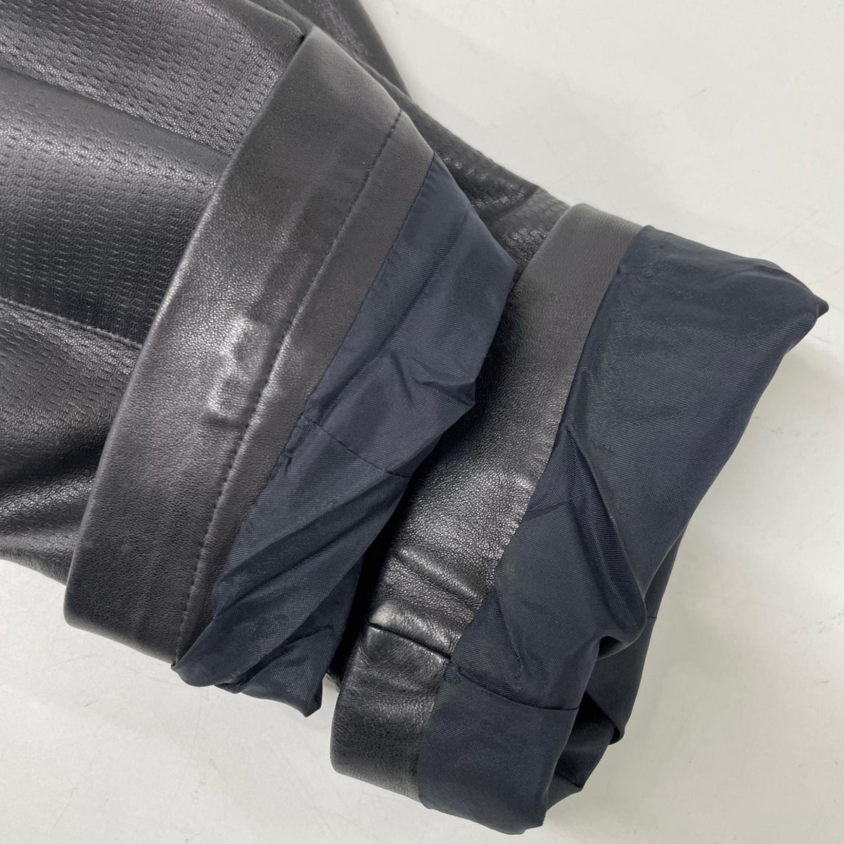 Z Zegna ジーゼニア ブラック レザー シングルライダースジャケット ジャケット