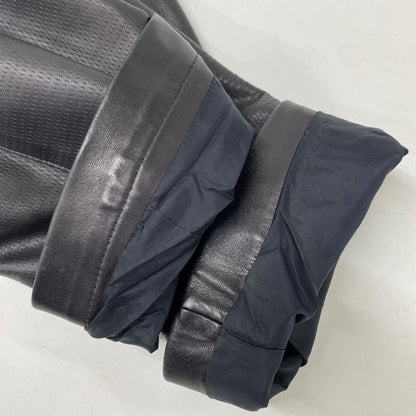 Z Zegna ジーゼニア ブラック レザー シングルライダースジャケット ジャケット