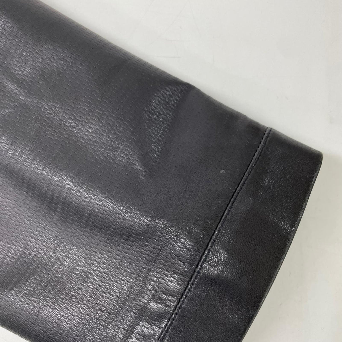 Z Zegna ジーゼニア ブラック レザー シングルライダースジャケット ジャケット