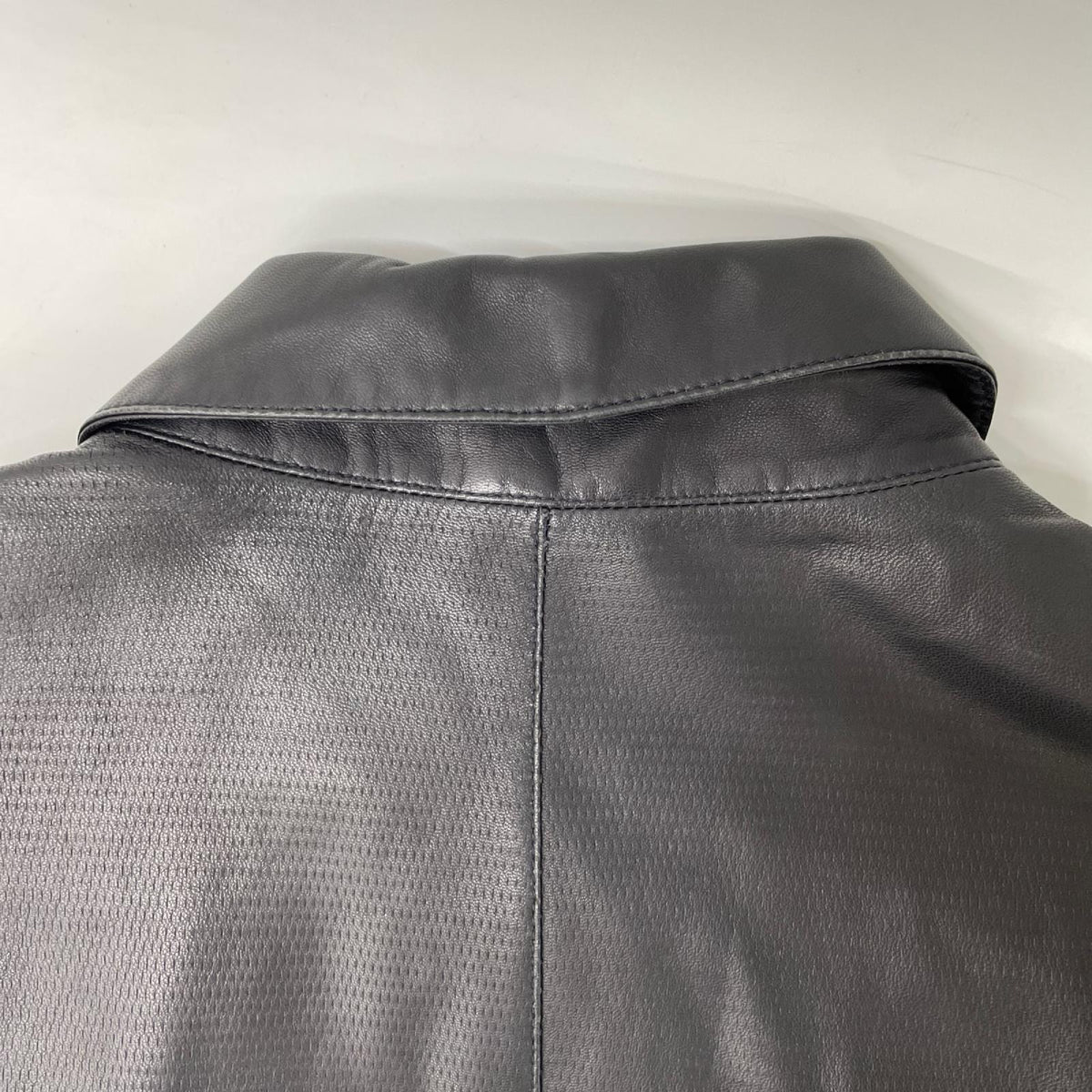 Z Zegna ジーゼニア ブラック レザー シングルライダースジャケット ジャケット