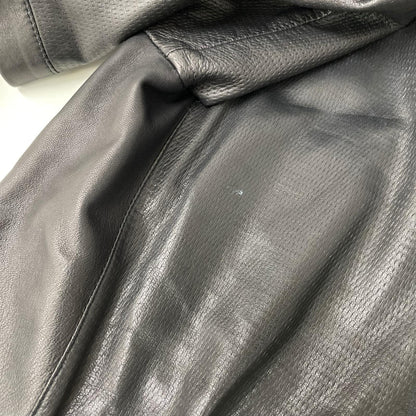 Z Zegna ジーゼニア ブラック レザー シングルライダースジャケット ジャケット