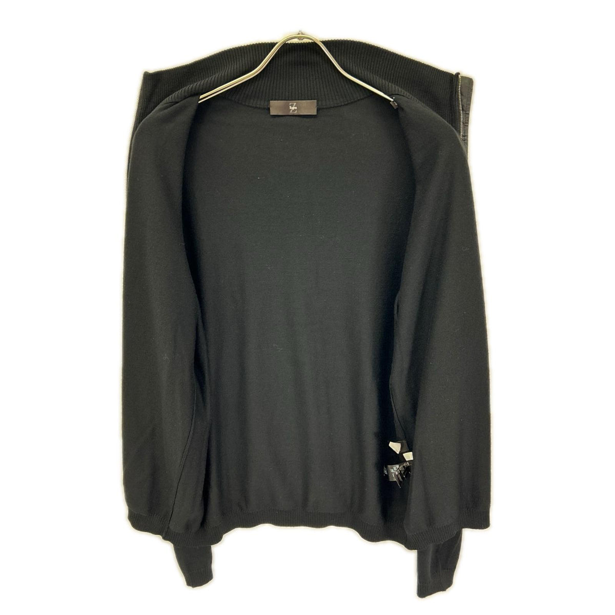 Z Zegna ジーゼニア ブラック ウール ジップジャケット ジャケット