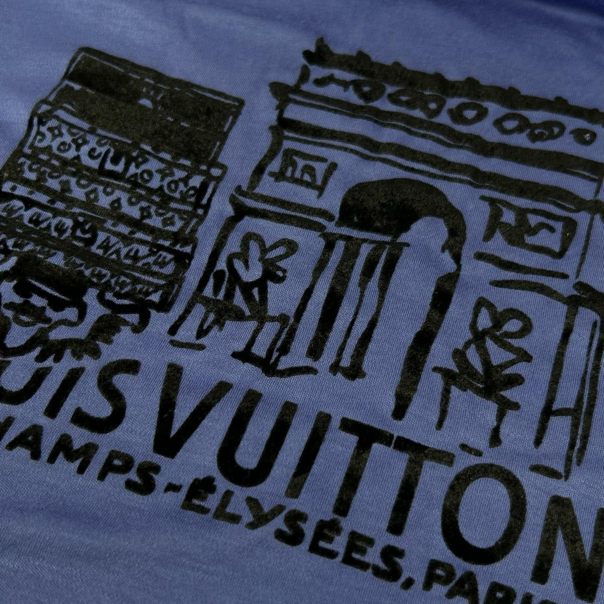 LOUIS VUITTON ルイヴィトン ネイビー アークドウトリオンフェルト カットソー トップス