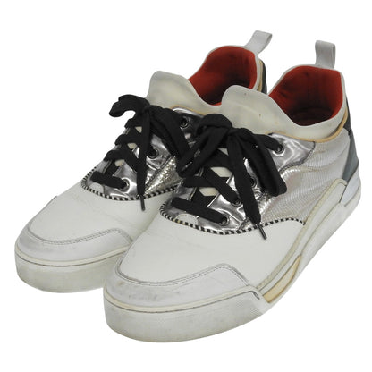 CHRISTIAN LOUBOUTIN クリスチャンルブタン ハイカットスニーカー シューズ メンズ 41 1/2 ホワイト/シルバー シューズ