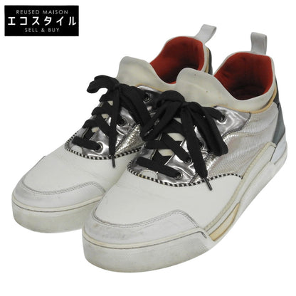 CHRISTIAN LOUBOUTIN クリスチャンルブタン ハイカットスニーカー シューズ メンズ 41 1/2 ホワイト/シルバー シューズ