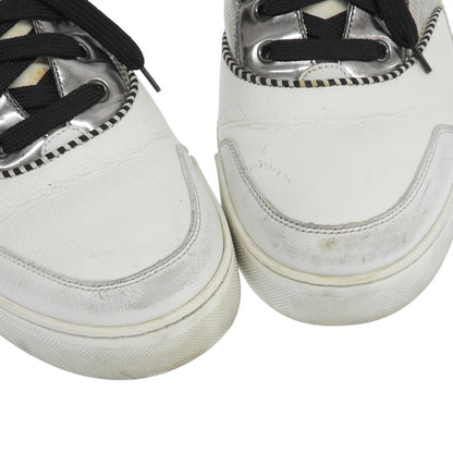CHRISTIAN LOUBOUTIN クリスチャンルブタン ハイカットスニーカー シューズ メンズ 41 1/2 ホワイト/シルバー シューズ