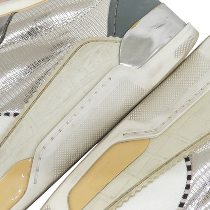CHRISTIAN LOUBOUTIN クリスチャンルブタン ハイカットスニーカー シューズ メンズ 41 1/2 ホワイト/シルバー シューズ