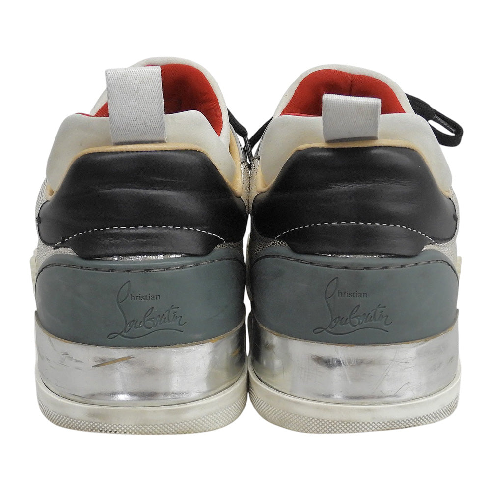 CHRISTIAN LOUBOUTIN クリスチャンルブタン ハイカットスニーカー シューズ メンズ 41 1/2 ホワイト/シルバー シューズ
