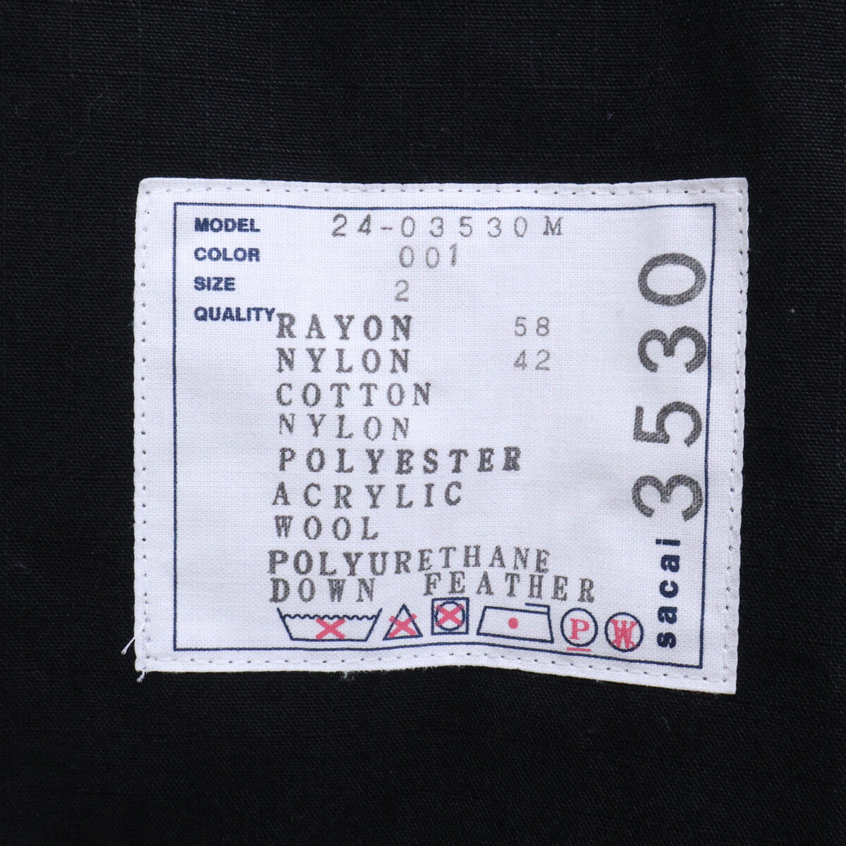 sacai サカイ ｘSPIEWAK【美品/24AW】24-03530M ダウンブルゾンドッキング コート