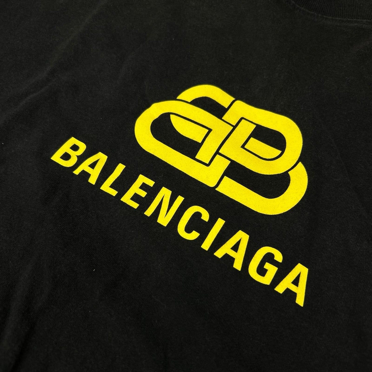BALENCIAGA バレンシアガ 578139 ブラック BBロゴ プリントtシャツ トップス