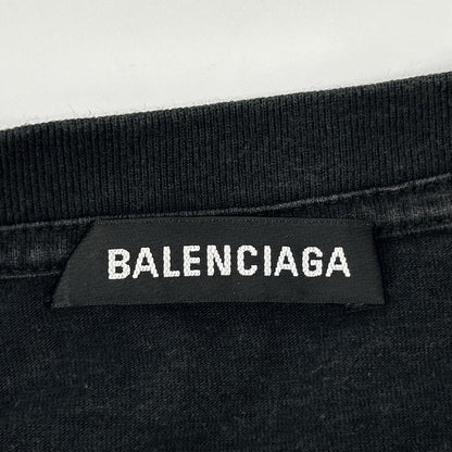 BALENCIAGA バレンシアガ 578139 ブラック BBロゴ プリントtシャツ トップス
