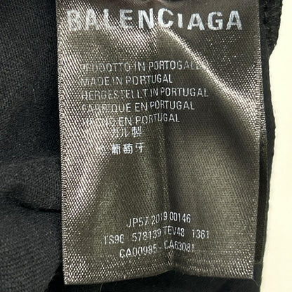 BALENCIAGA バレンシアガ 578139 ブラック BBロゴ プリントtシャツ トップス