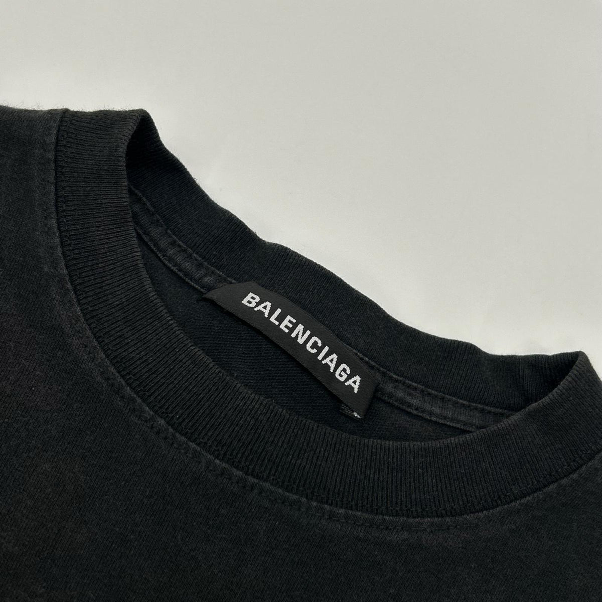BALENCIAGA バレンシアガ 578139 ブラック BBロゴ プリントtシャツ トップス