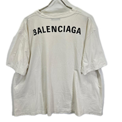BALENCIAGA バレンシアガ 578124 ホワイト バックプリント Tシャツ トップス