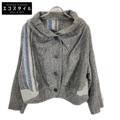Jiu Senso Unico 慈雨 10222217 グレー×ブルー ウール ジャケット ジャケット