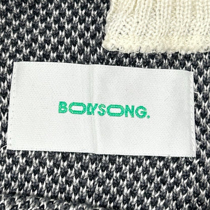 ボディソング BODYSONG グレー 総柄 ノースリーブニットベスト ベスト