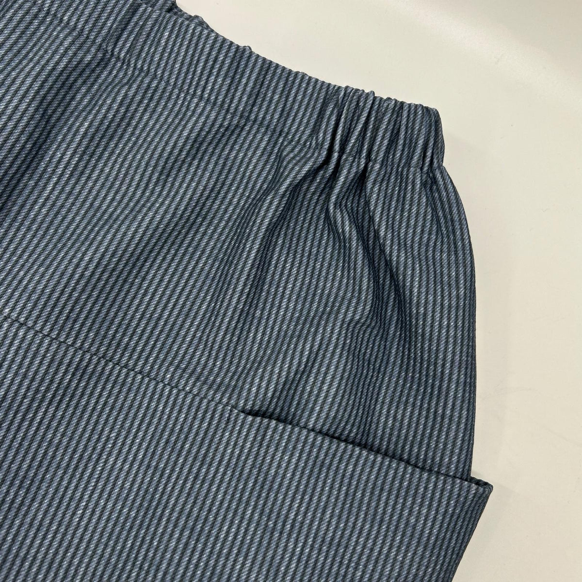 Fume Senso Unico 芽風 ブルー ストライプ ニットデニム パンツ ボトムス